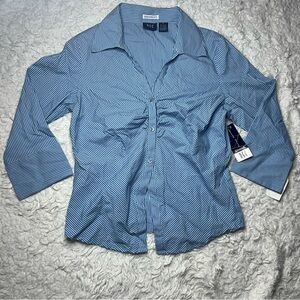 DC Blue and White Striped Shirt